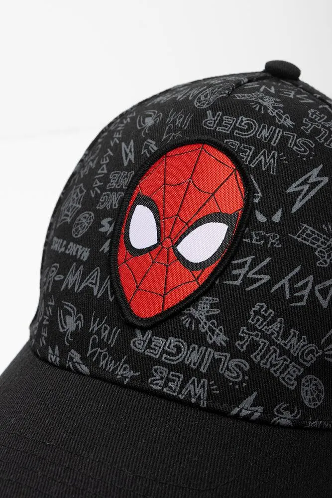 Spider-Man Peak Cap Black
