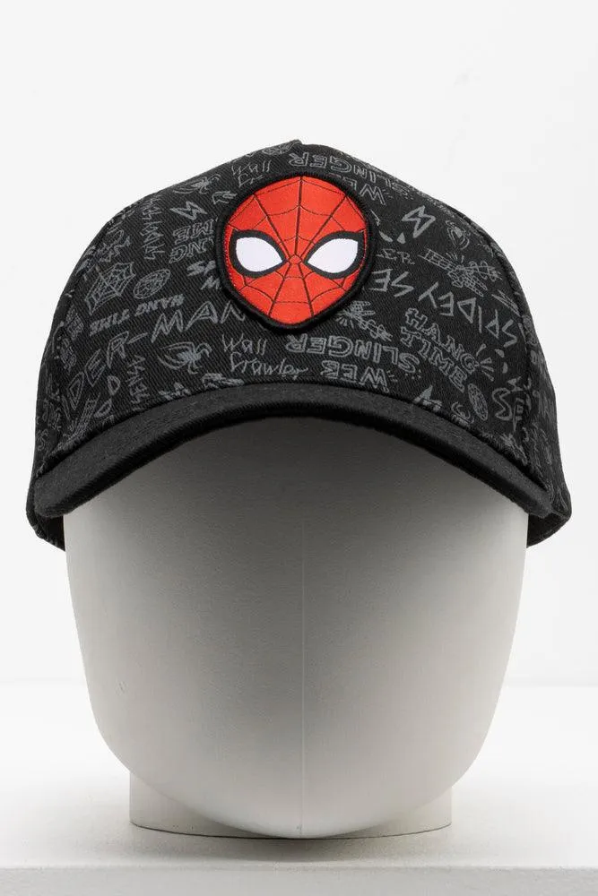 Spider-Man Peak Cap Black