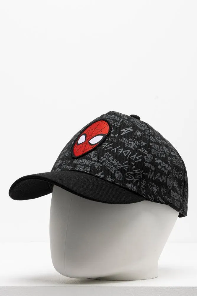 Spider-Man Peak Cap Black