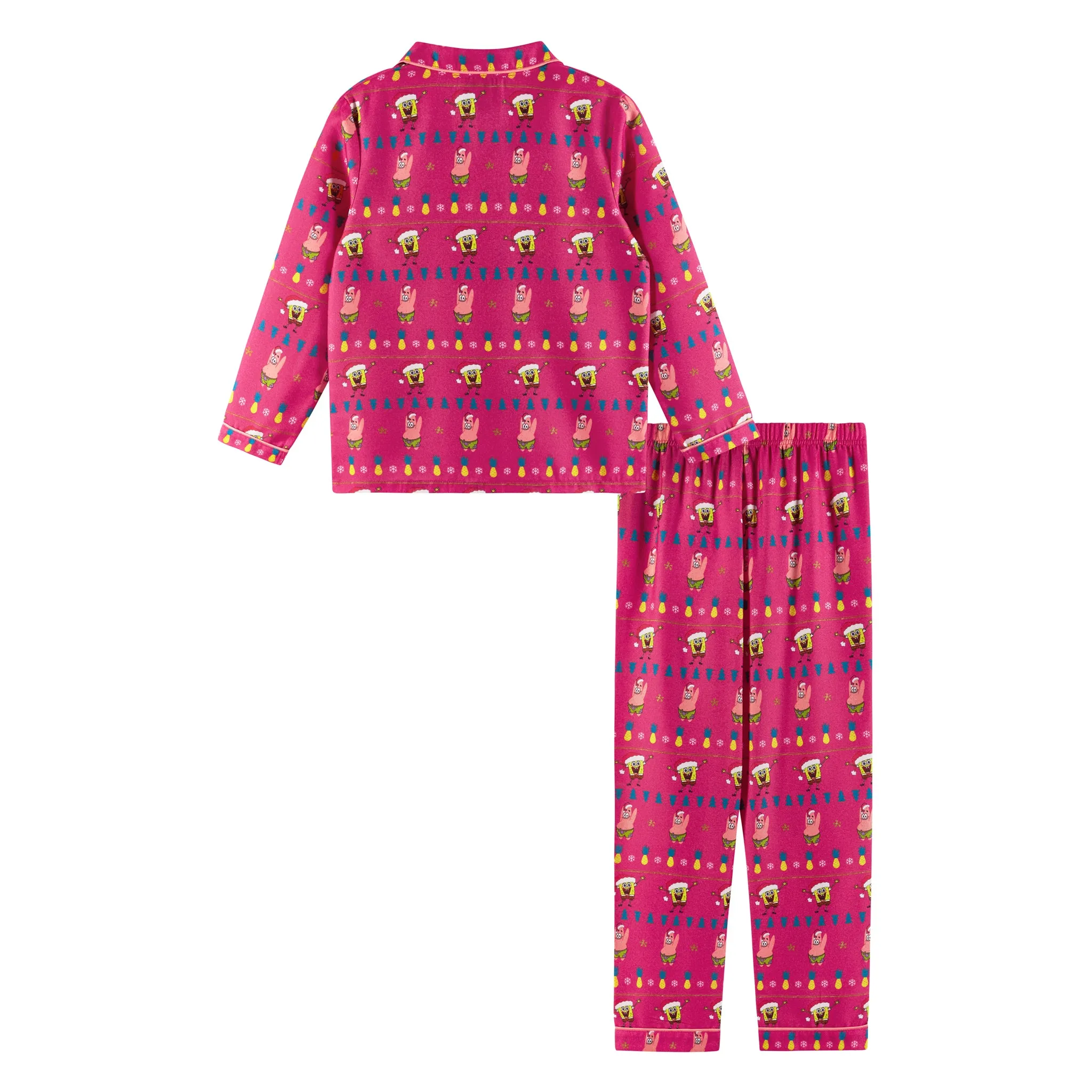 SpongeBob SquarePants™ x Andy & Evan® | Kids (2-16) Fair Isle Pajama Set | Pink