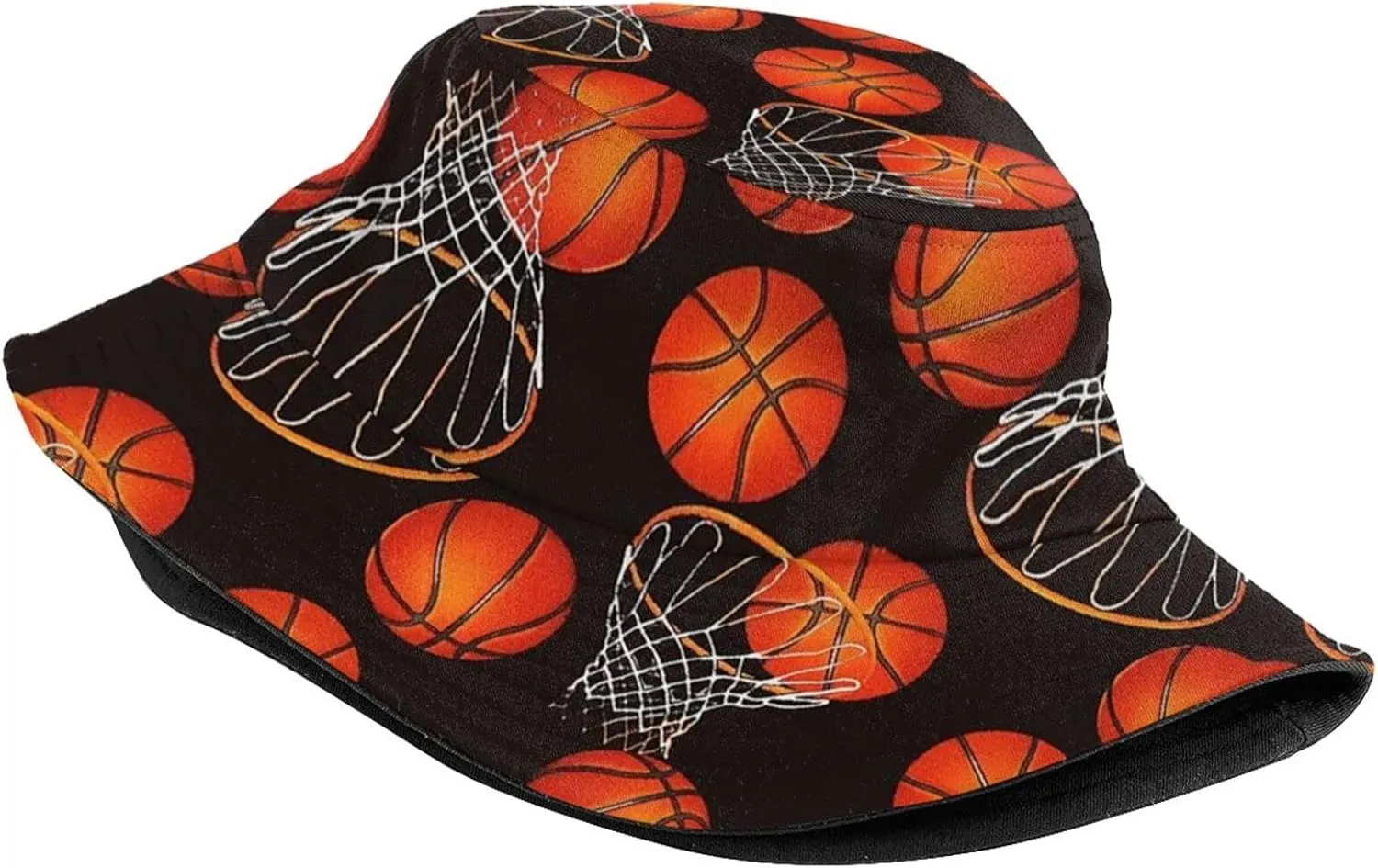 Sports Basketball Bucket Hat Wide Brim UV Protection Sun Hat Boonie Hats Fishing Hiking Outdoor Hats for Men and Women