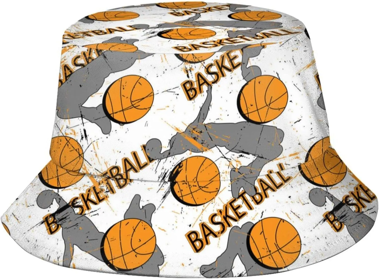 Sports Basketball Bucket Hat Wide Brim UV Protection Sun Hat Boonie Hats Fishing Hiking Outdoor Hats for Men and Women