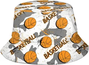 Sports Basketball Bucket Hat Wide Brim UV Protection Sun Hat Boonie Hats Fishing Hiking Outdoor Hats for Men and Women