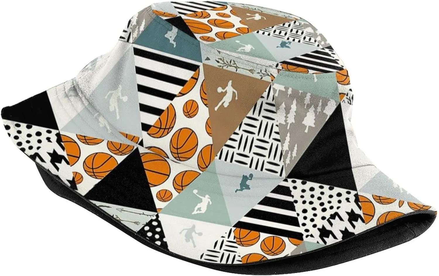 Sports Basketball Bucket Hat Wide Brim UV Protection Sun Hat Boonie Hats Fishing Hiking Outdoor Hats for Men and Women