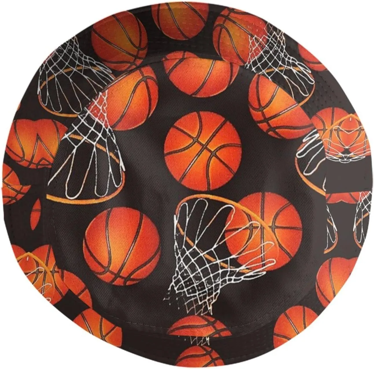 Sports Basketball Bucket Hat Wide Brim UV Protection Sun Hat Boonie Hats Fishing Hiking Outdoor Hats for Men and Women