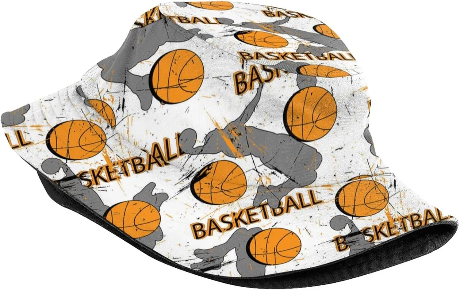 Sports Basketball Bucket Hat Wide Brim UV Protection Sun Hat Boonie Hats Fishing Hiking Outdoor Hats for Men and Women