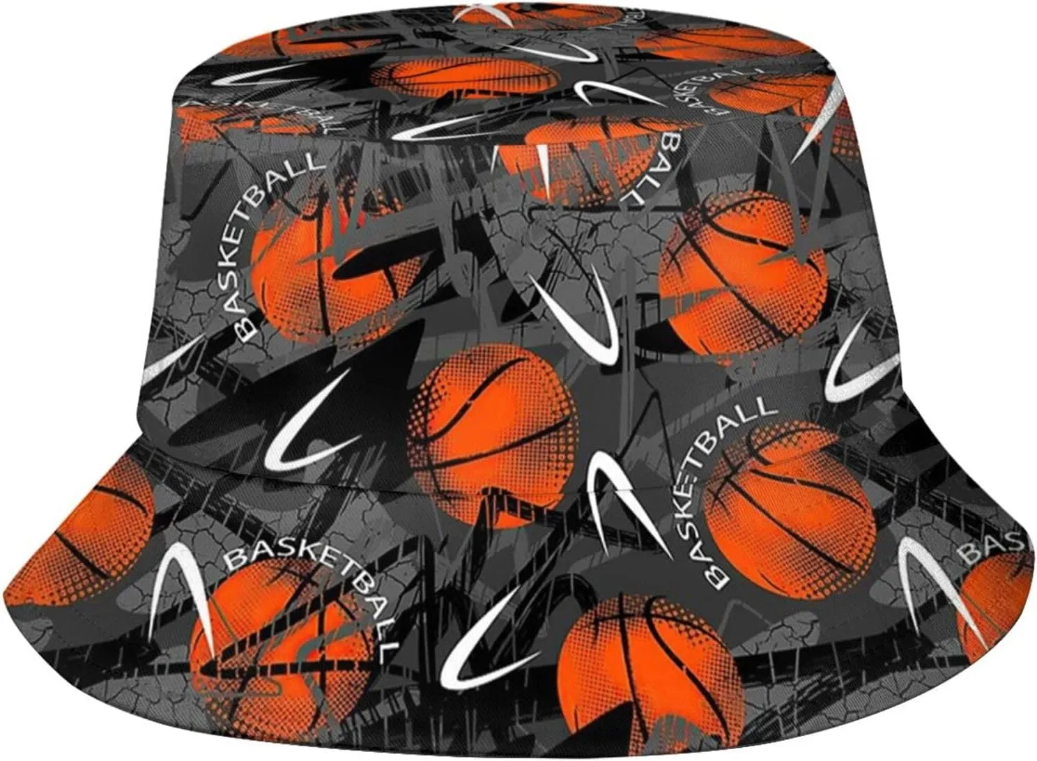 Sports Basketball Bucket Hat Wide Brim UV Protection Sun Hat Boonie Hats Fishing Hiking Outdoor Hats for Men and Women