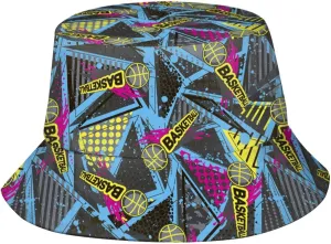 Sports Basketball Bucket Hat Wide Brim UV Protection Sun Hat Boonie Hats Fishing Hiking Outdoor Hats for Men and Women