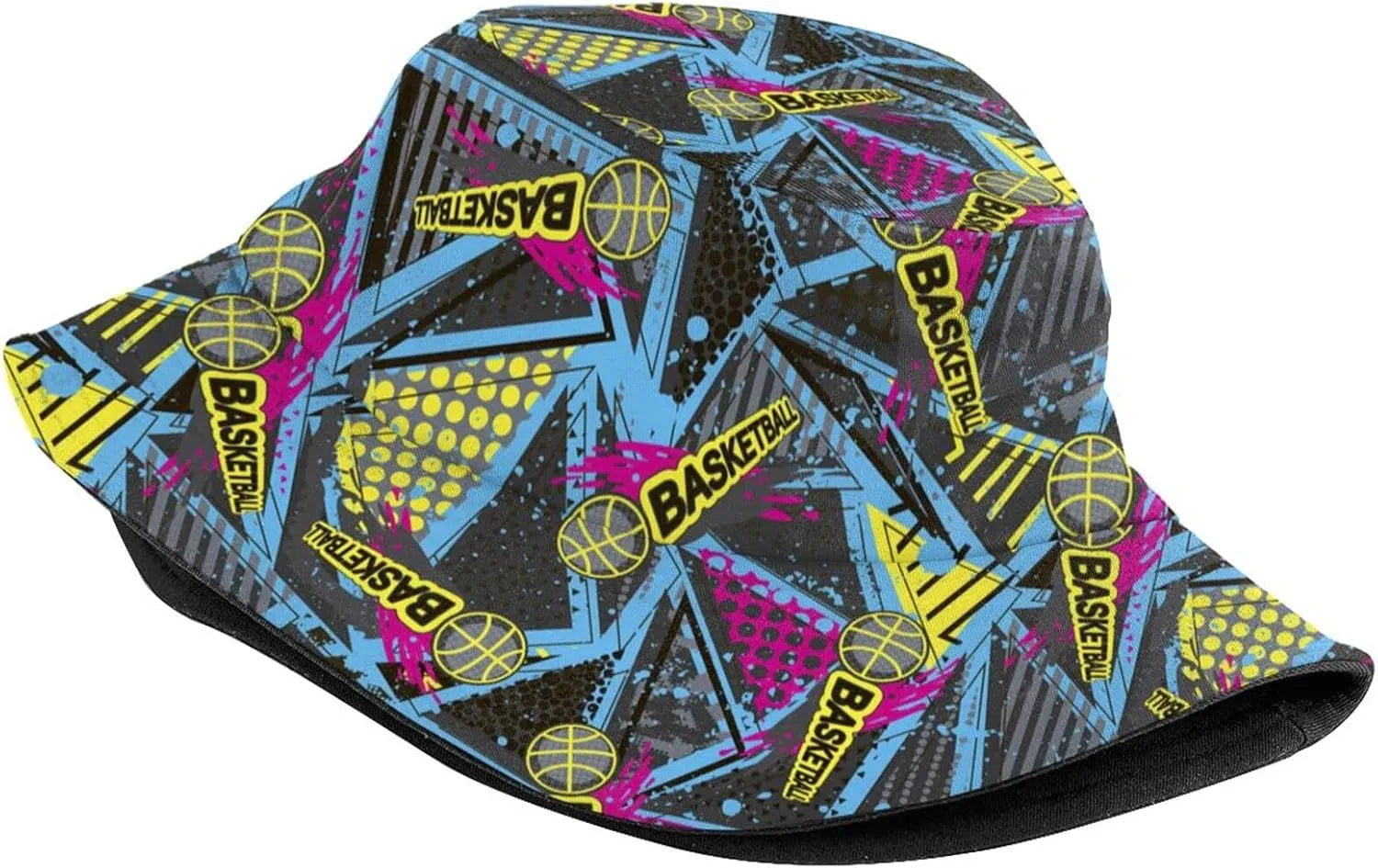Sports Basketball Bucket Hat Wide Brim UV Protection Sun Hat Boonie Hats Fishing Hiking Outdoor Hats for Men and Women