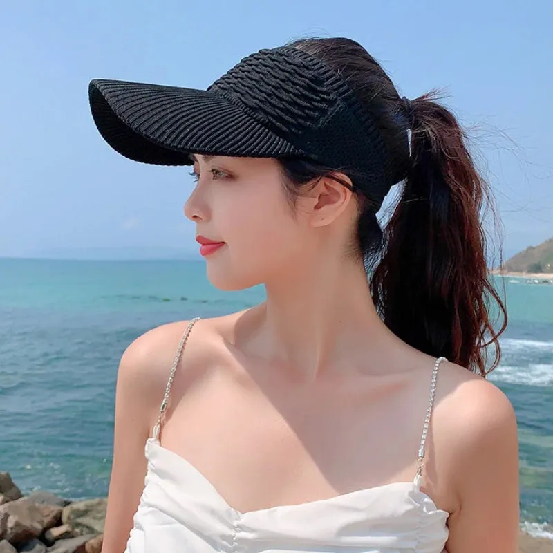 Sporty Empty Top Outdoor Summer Sun Visor for Women