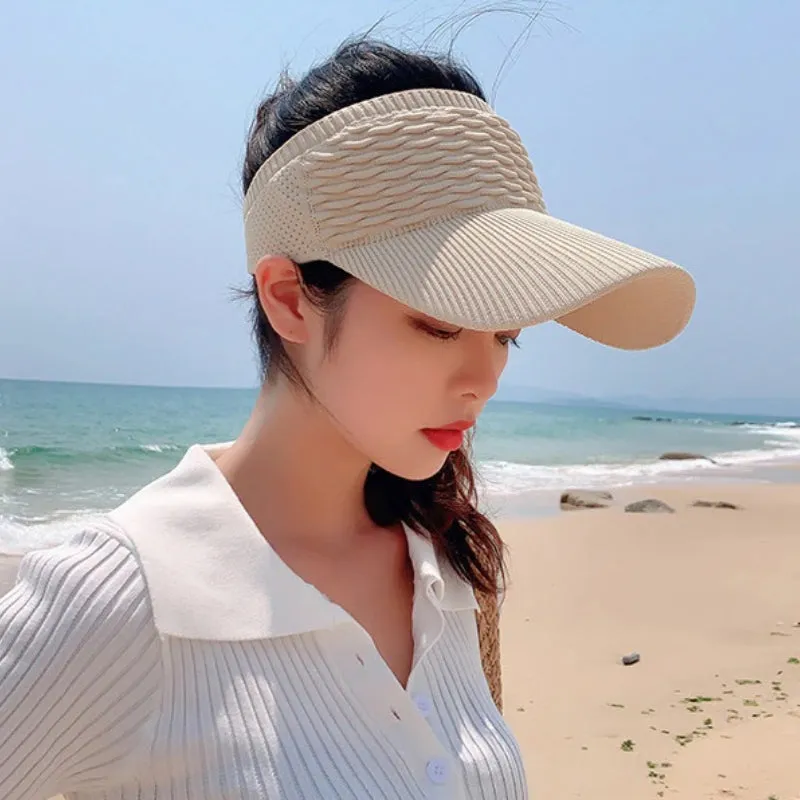Sporty Empty Top Outdoor Summer Sun Visor for Women