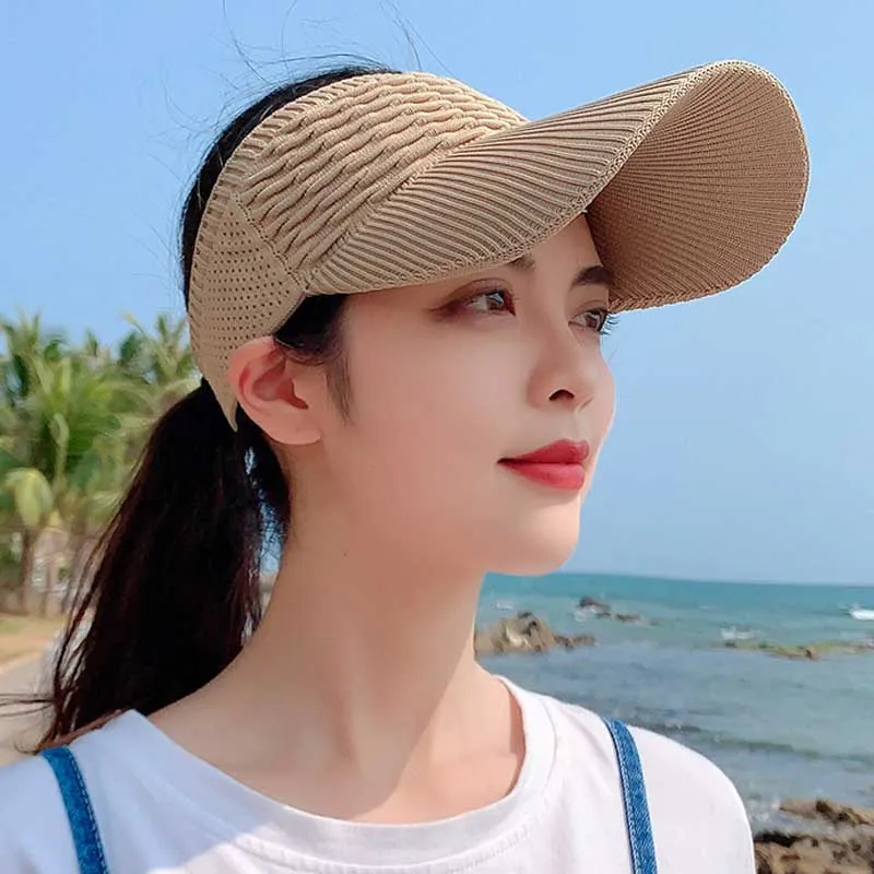 Sporty Empty Top Outdoor Summer Sun Visor for Women
