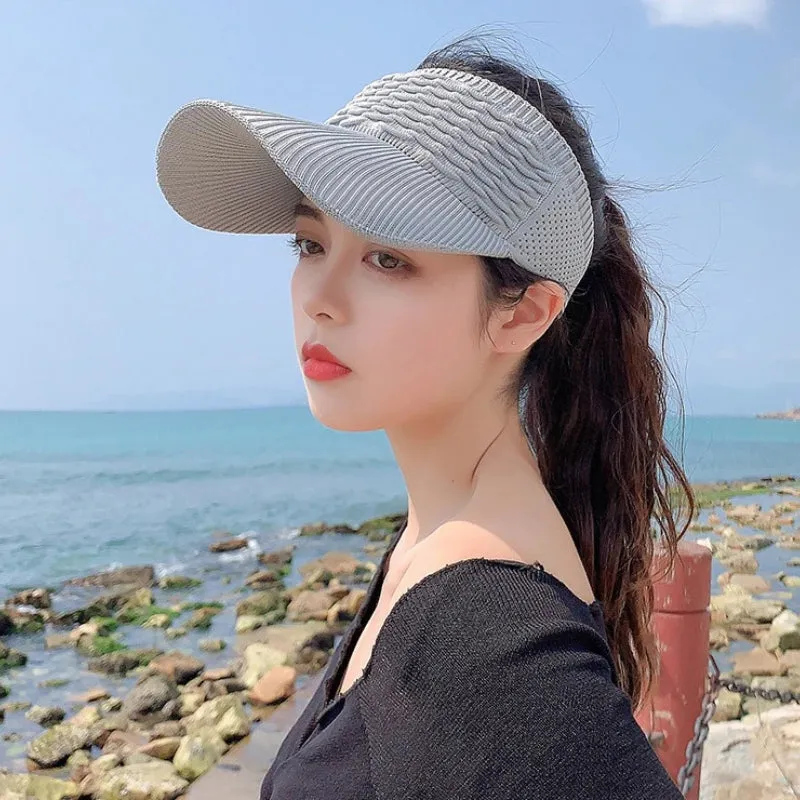 Sporty Empty Top Outdoor Summer Sun Visor for Women