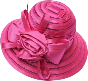 Spring Summer Mesh Sunshade Hat Flower Temperament Wedding Dress Hat Sun Dome Large Brim Hat Fashion Hat Garden