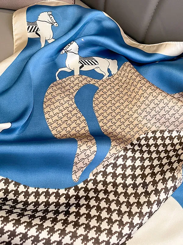 Square Animal Printed Houndstooth Scarfs&Hats