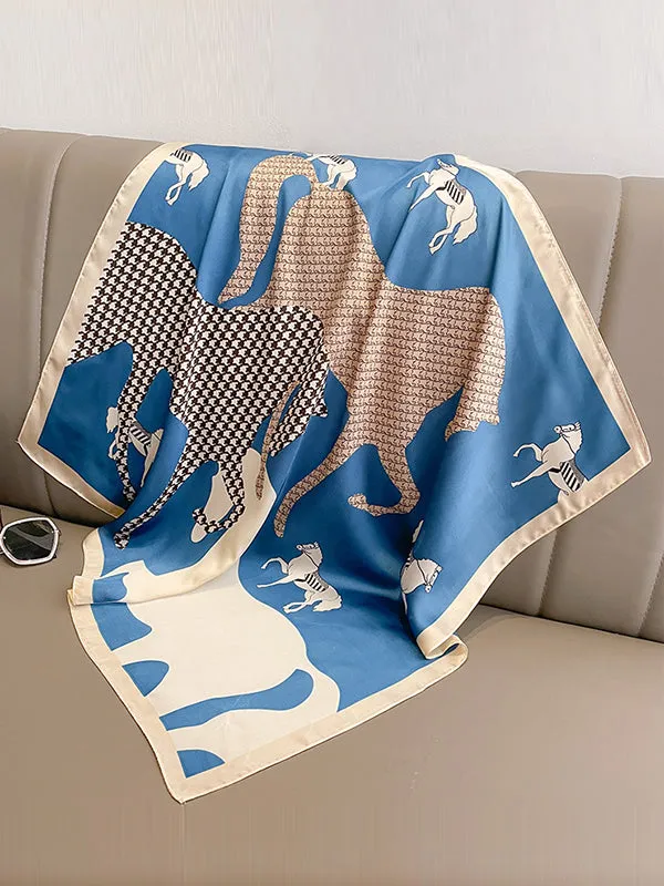 Square Animal Printed Houndstooth Scarfs&Hats