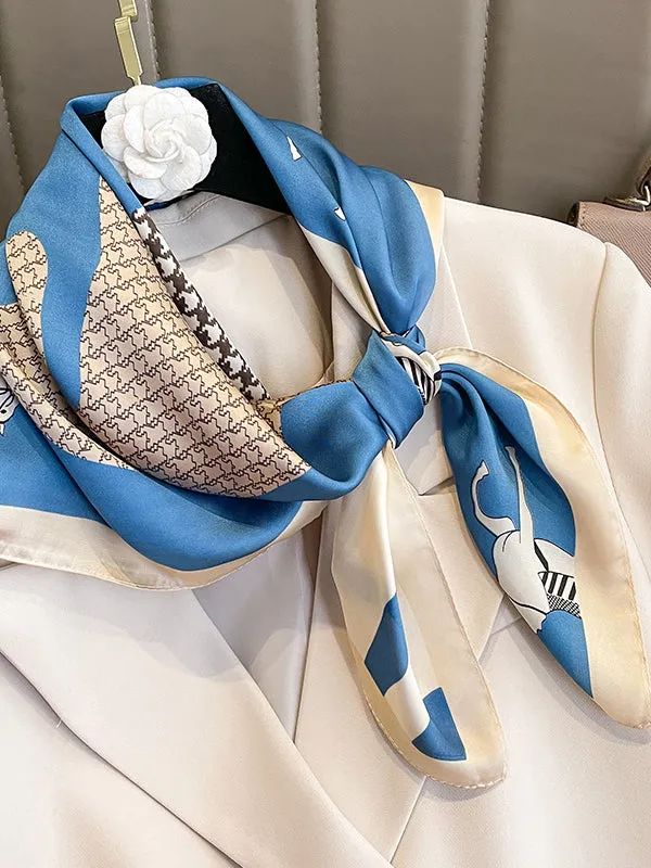 Square Animal Printed Houndstooth Scarfs&Hats