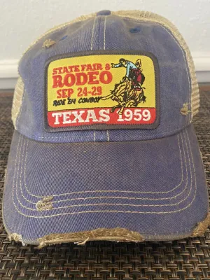 State Fair Rodeo Texas 1959 Cap Distressed