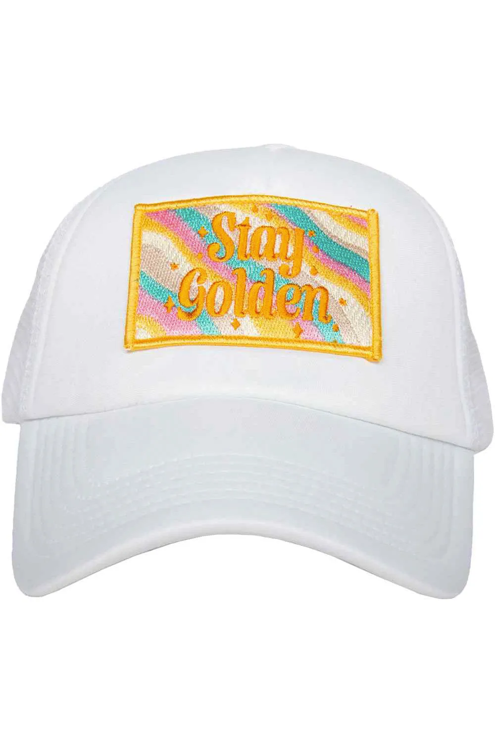 Stay Golden Trucker Hat - White