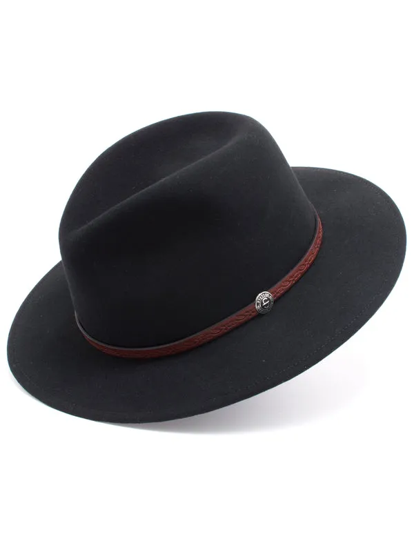 Stetson I Cromwell Wool Felt Fedora I Black