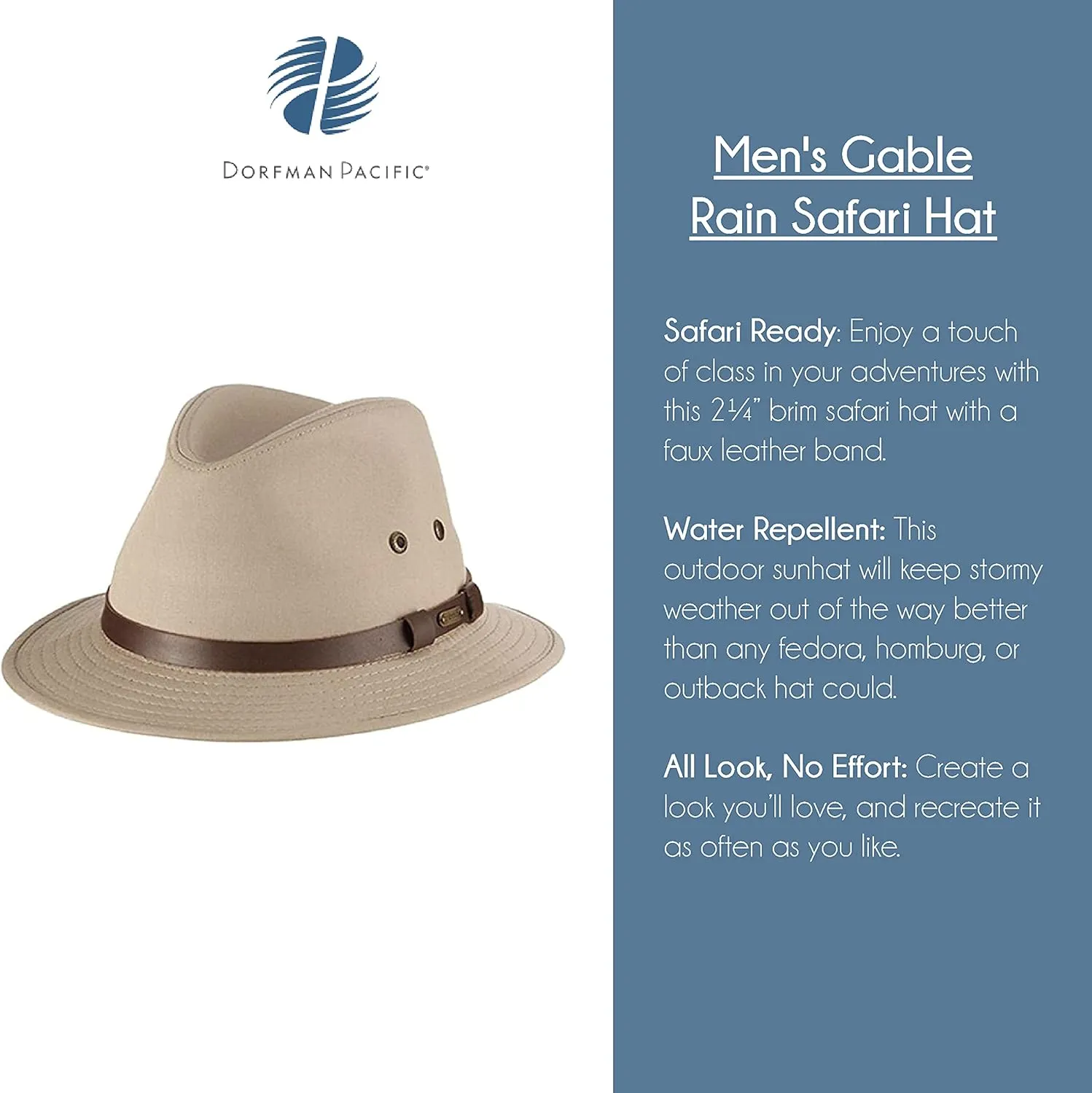 Stetson Men's Gable Rain Safari Hat