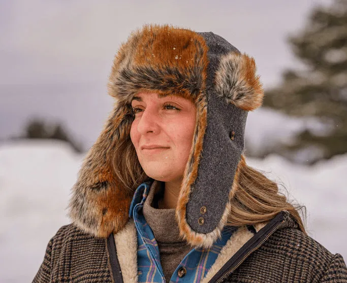 Stormy Kromer Northwoods Trapper Hat - Insulated Wool Winter Hat with Ear Flaps