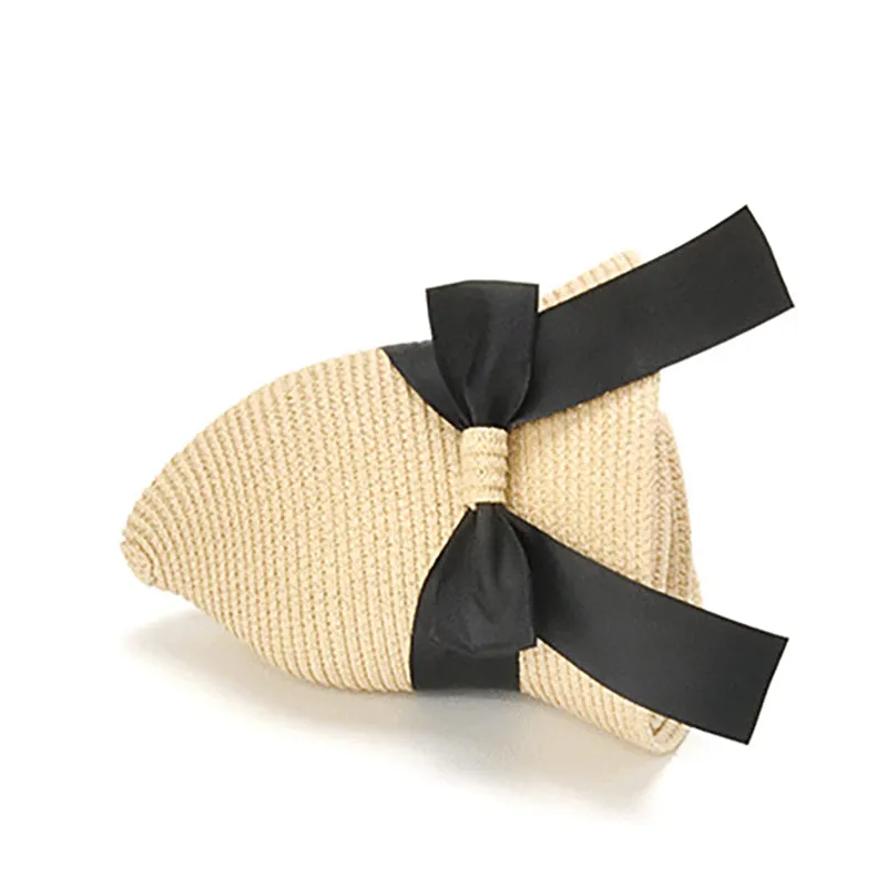 Straw Bowknot Beach Hats for Mommy and Me
