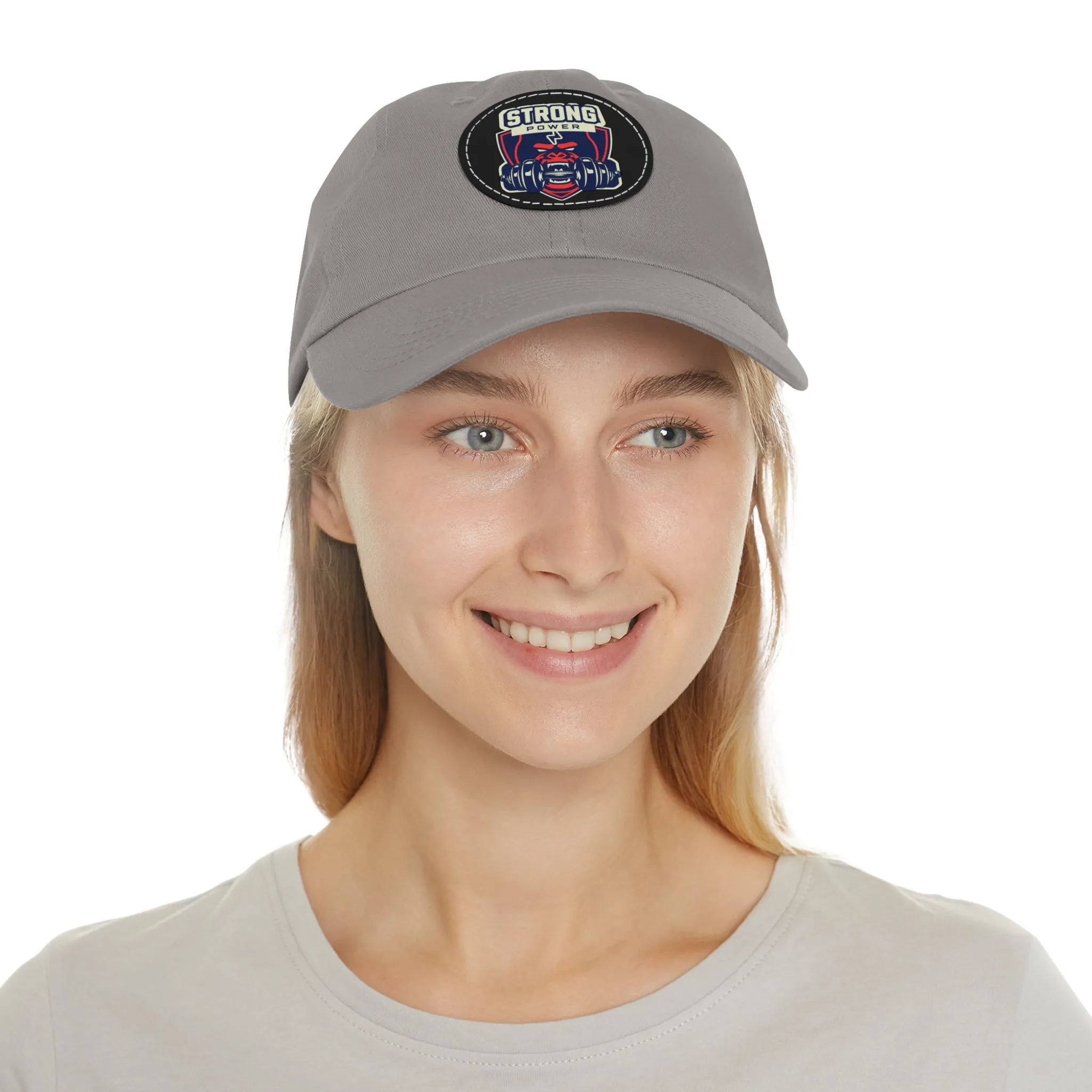 Strong Power Hat with Leather Patch (Round)  - EmpressKorea