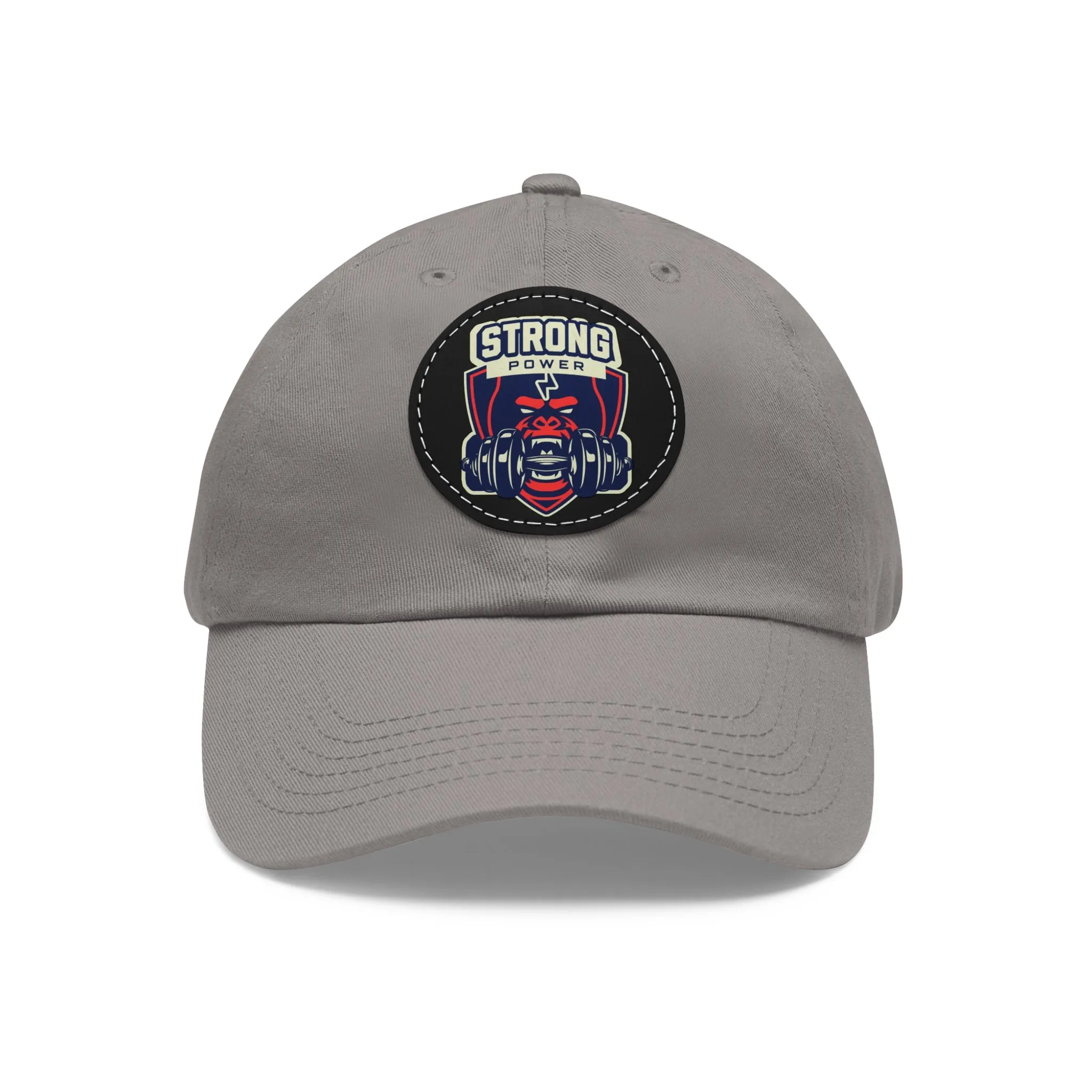 Strong Power Hat with Leather Patch (Round)  - EmpressKorea