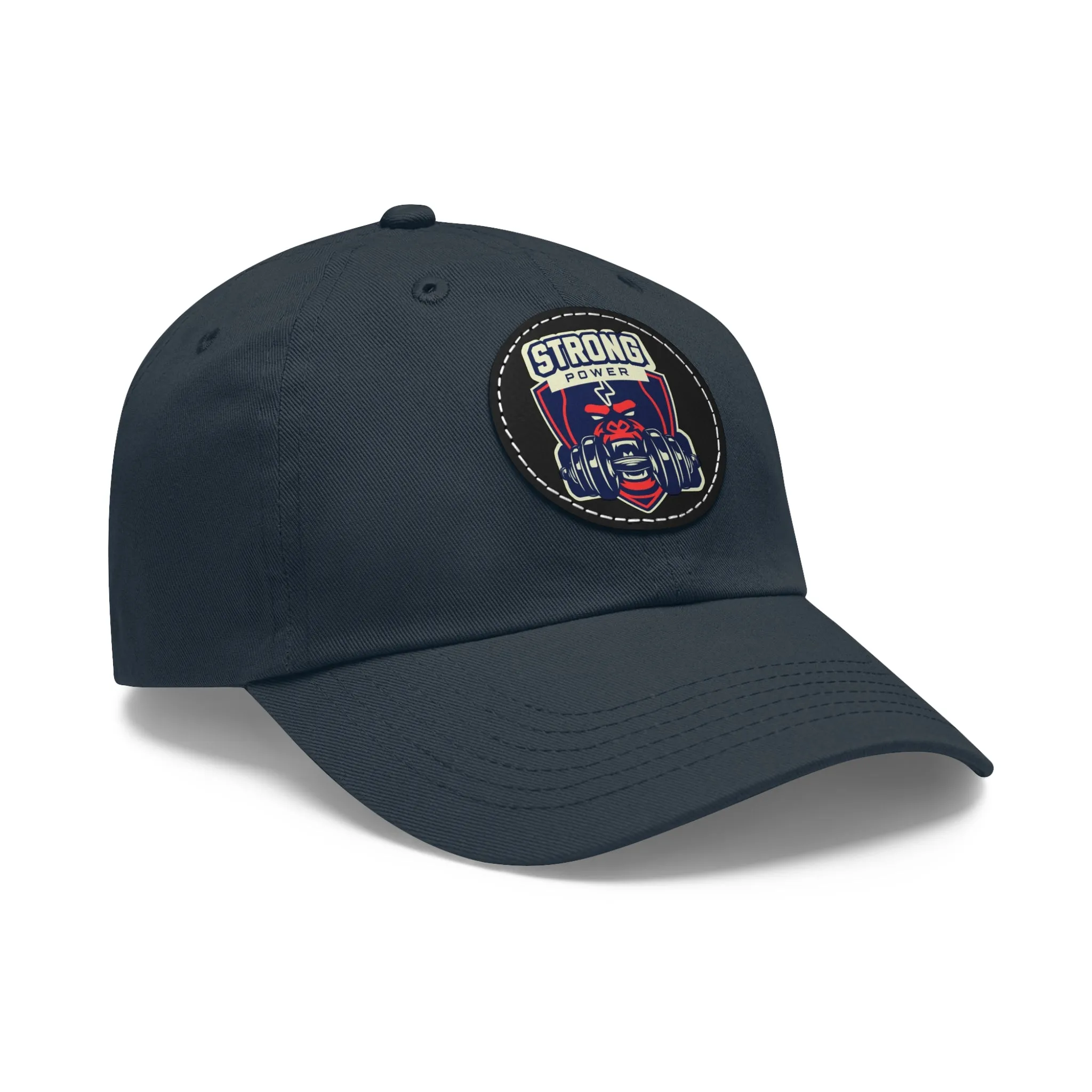 Strong Power Hat with Leather Patch (Round)  - EmpressKorea
