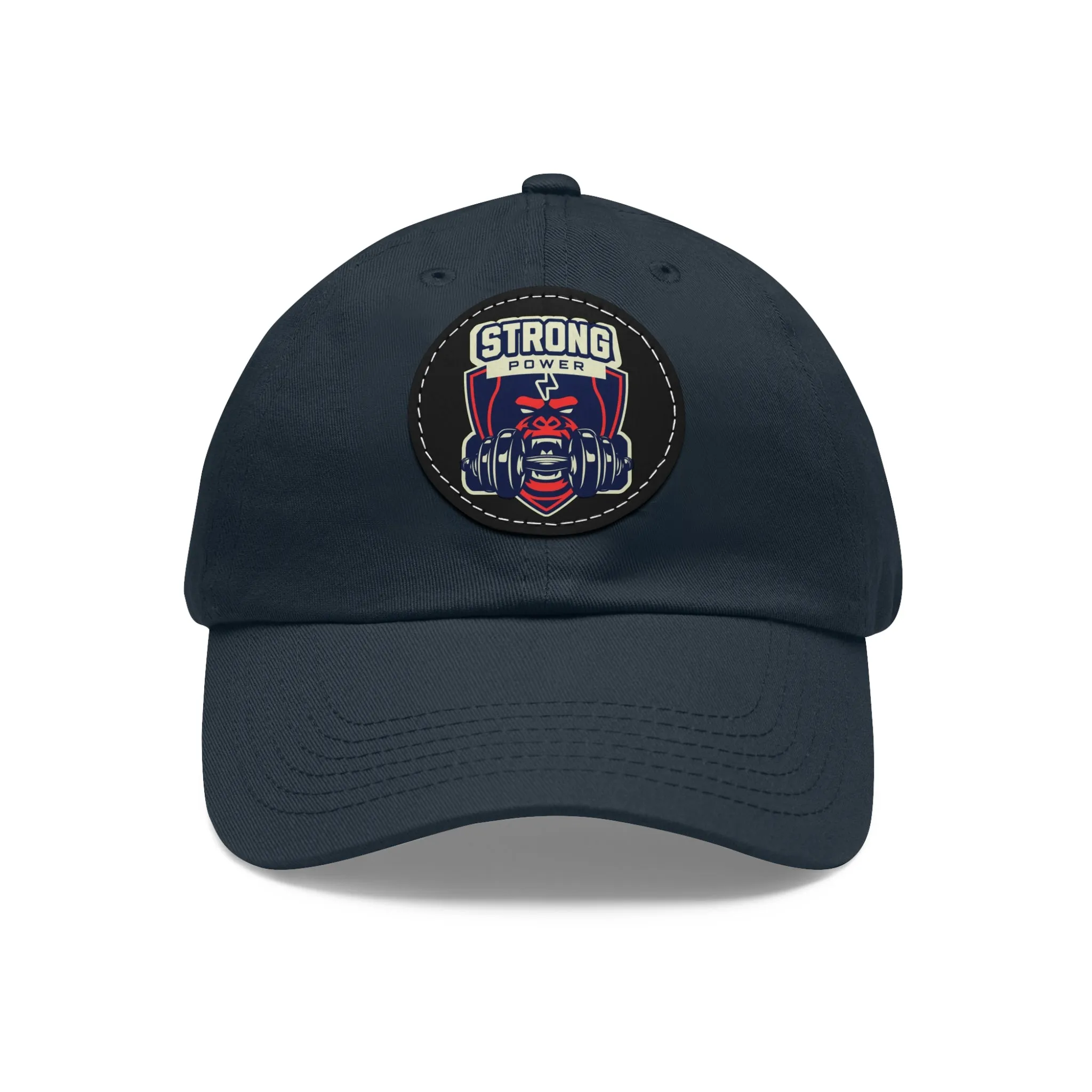 Strong Power Hat with Leather Patch (Round)  - EmpressKorea