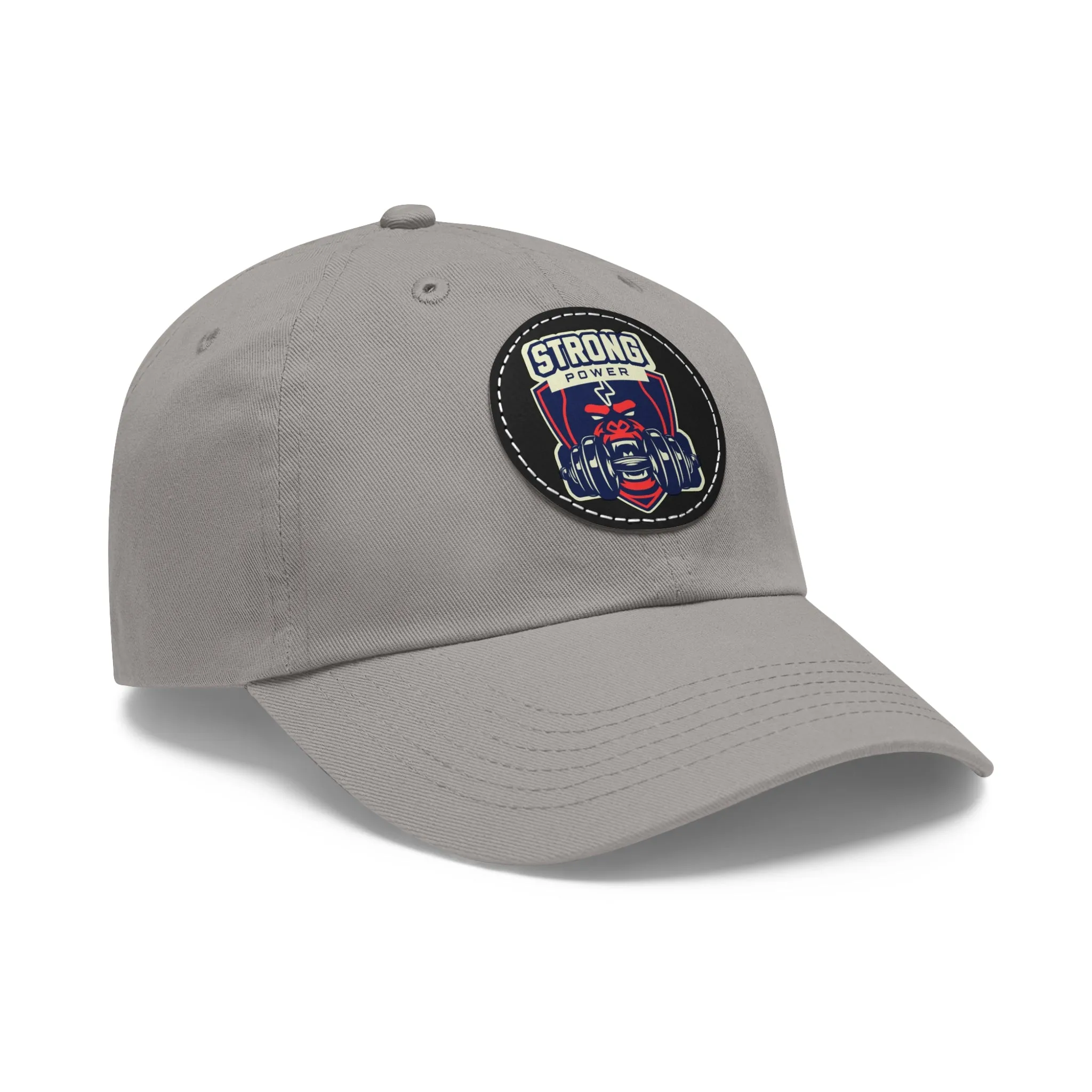 Strong Power Hat with Leather Patch (Round)  - EmpressKorea