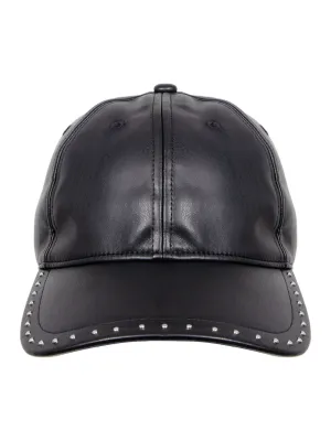 Studded Harlow Baseball Cap (Black)