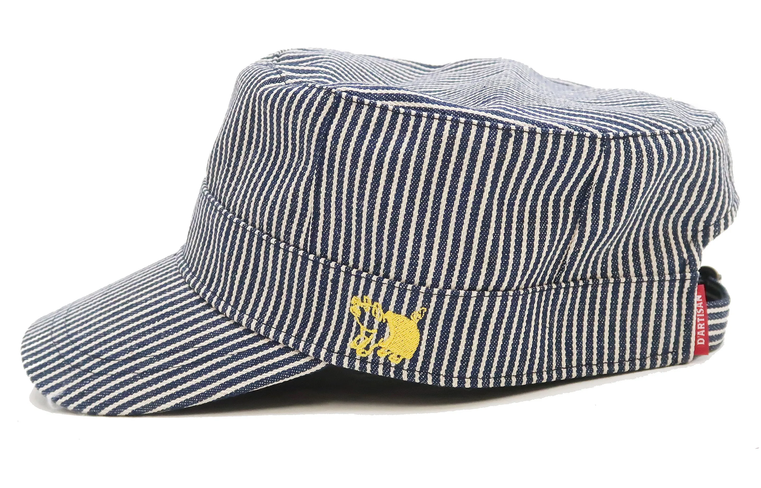 Studio D'artisan Hickory Work Cap Men's Adjustable Flat Top Railroad Engineer Hat 7222H
