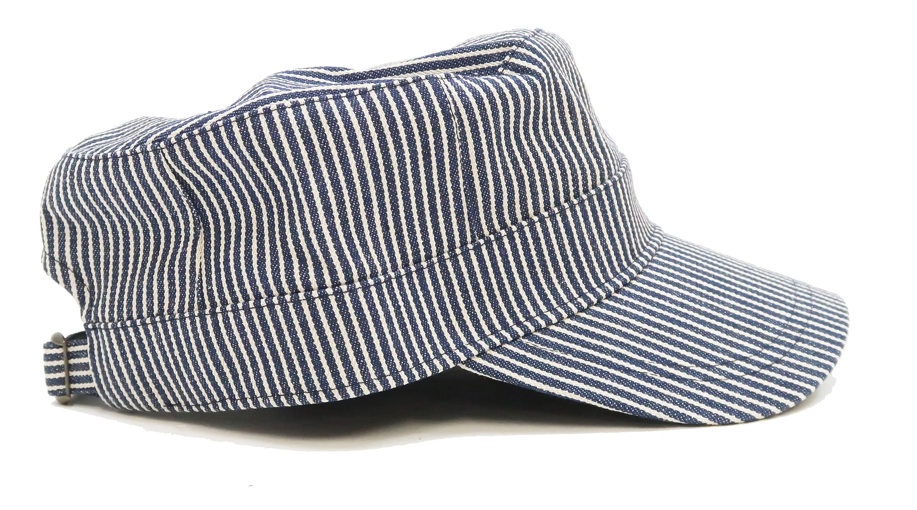 Studio D'artisan Hickory Work Cap Men's Adjustable Flat Top Railroad Engineer Hat 7222H