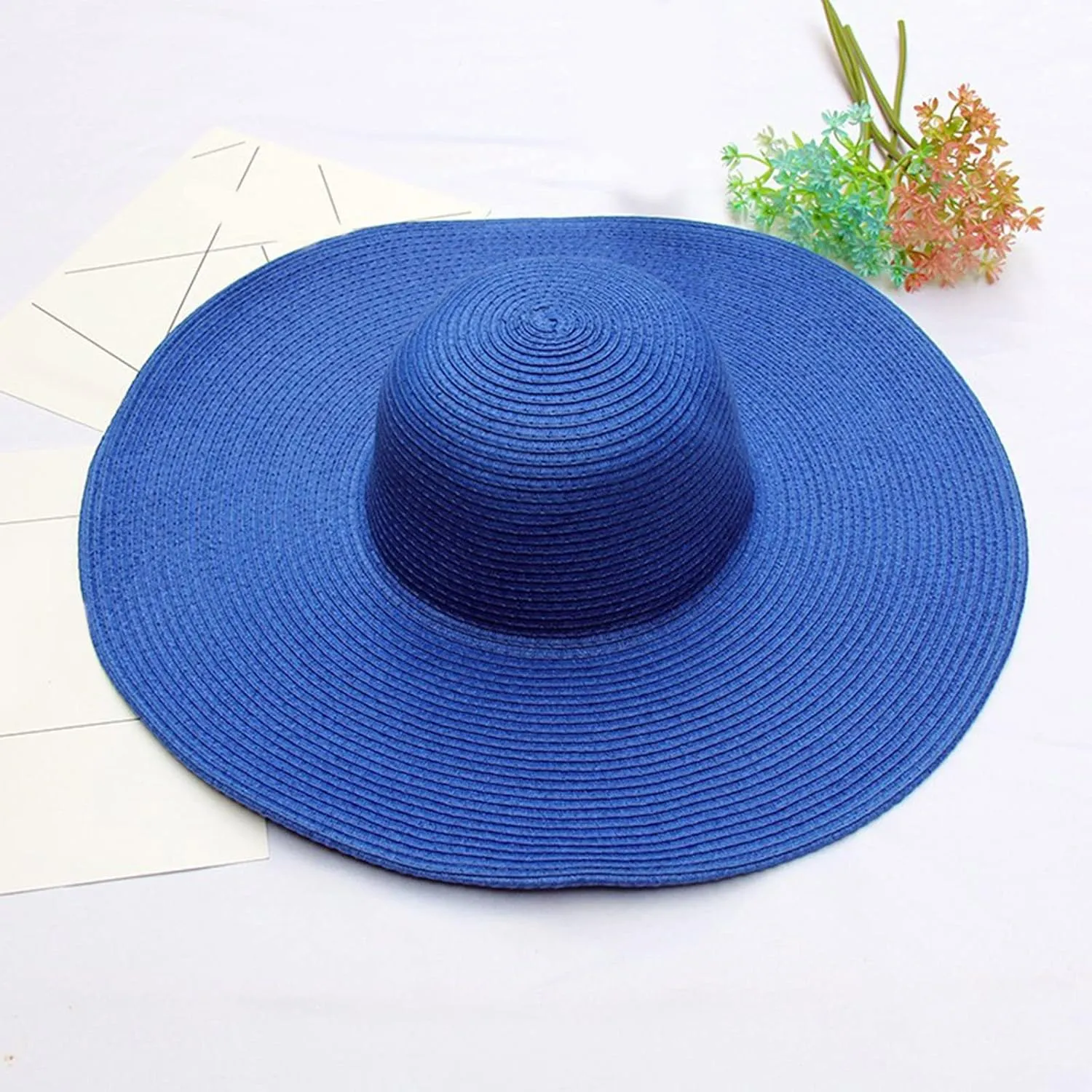 Summer Bucket Hats for Women Wide Brim Straw Beach Sun Hat Foldable Sunscreen Sunshade Fisherman's Hat