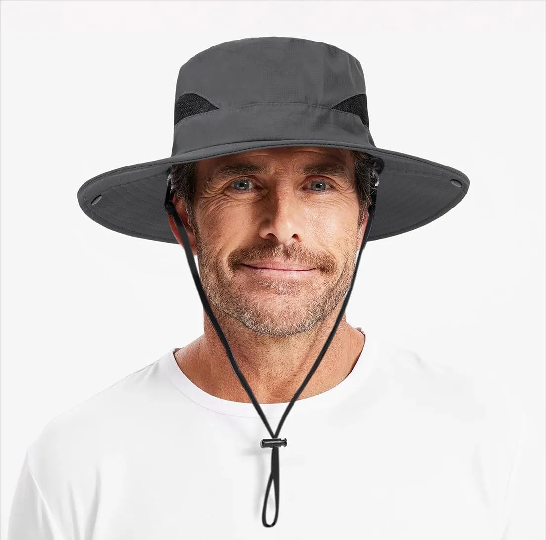 Summer Bucket Sun Hats Boonie Fishing-Hat for Women and Men Wide-Brim Quick-Dry Outdoor UV-Protection Cap Hat