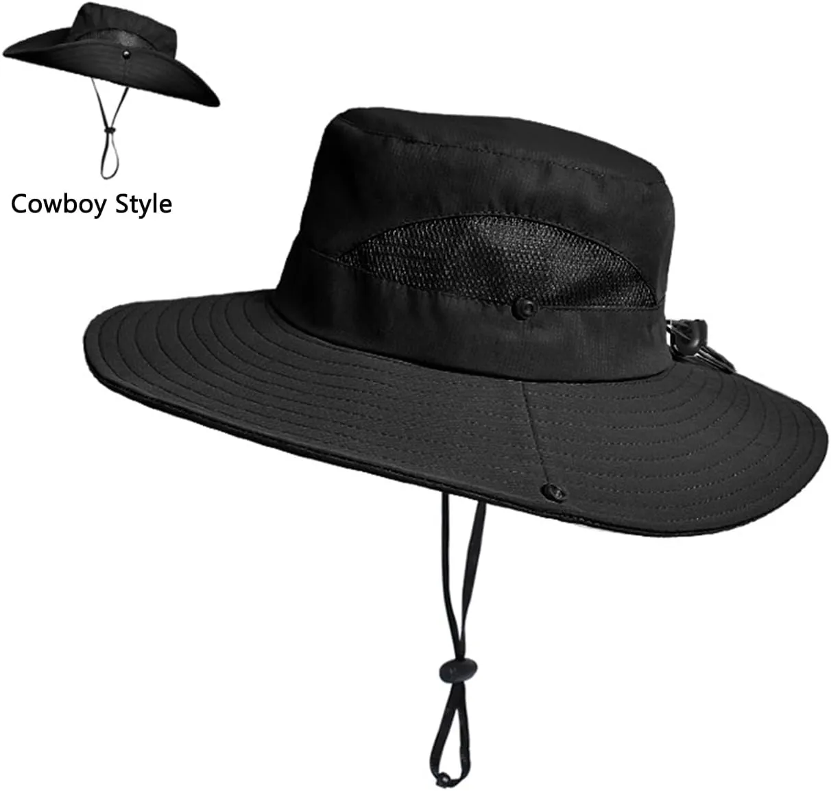 Summer Bucket Sun Hats Boonie Fishing-Hat for Women and Men Wide-Brim Quick-Dry Outdoor UV-Protection Cap Hat