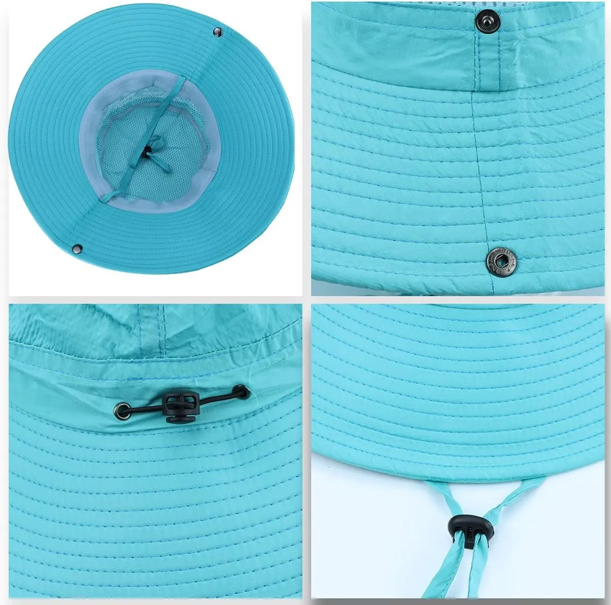 Summer Bucket Sun Hats Boonie Fishing-Hat for Women and Men Wide-Brim Quick-Dry Outdoor UV-Protection Cap Hat