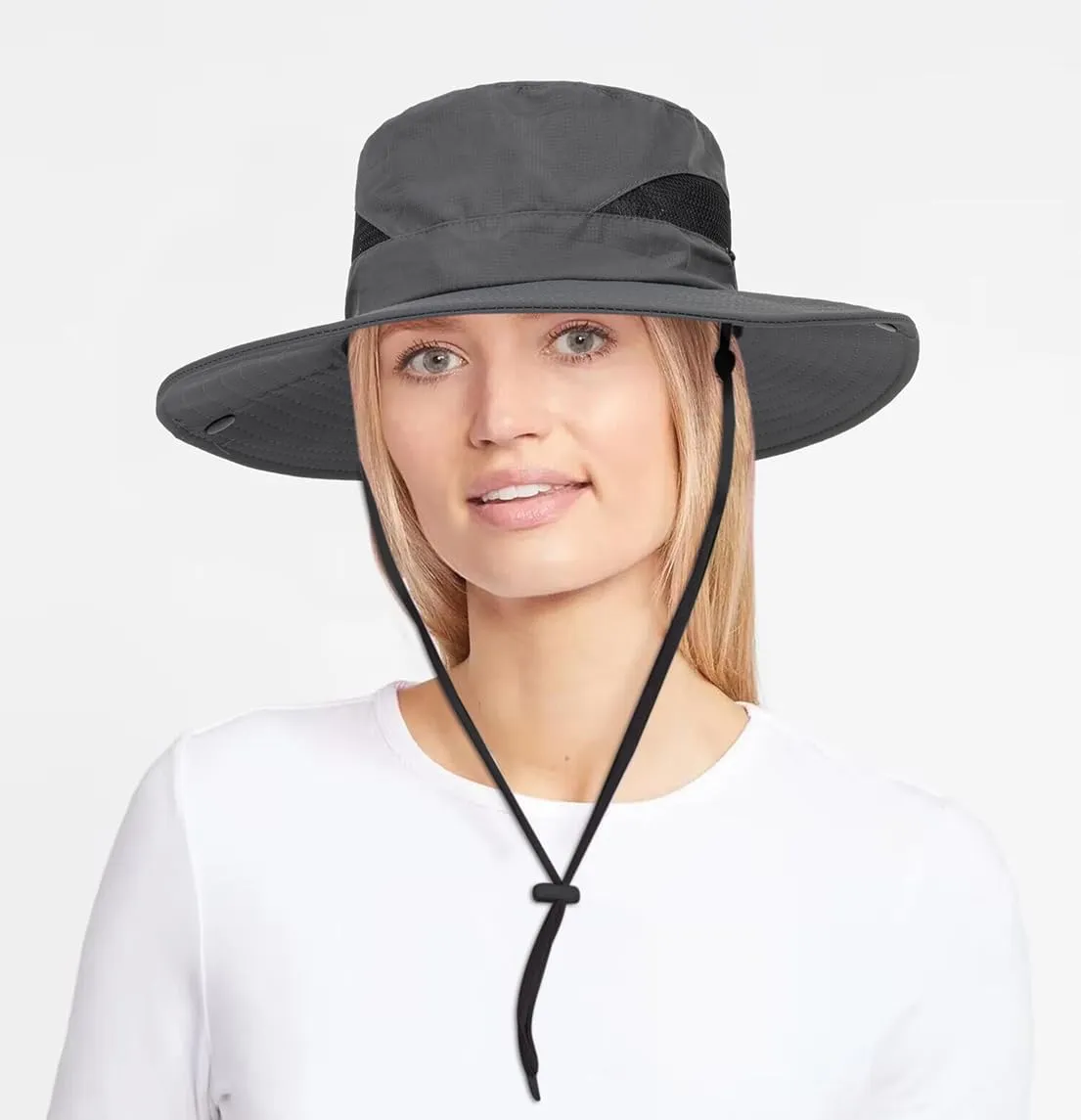 Summer Bucket Sun Hats Boonie Fishing-Hat for Women and Men Wide-Brim Quick-Dry Outdoor UV-Protection Cap Hat