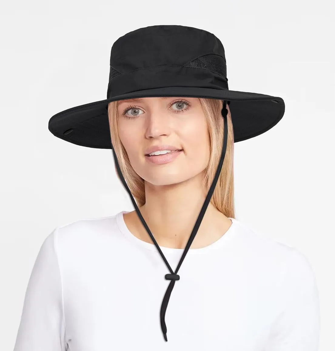 Summer Bucket Sun Hats Boonie Fishing-Hat for Women and Men Wide-Brim Quick-Dry Outdoor UV-Protection Cap Hat