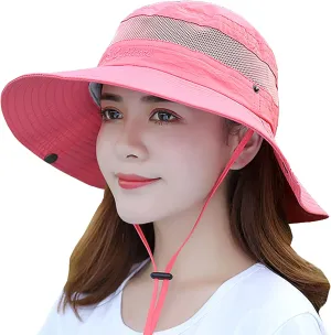 Summer Bucket Sun Hats Boonie Fishing-Hat for Women and Men Wide-Brim Quick-Dry Outdoor UV-Protection Cap Hat