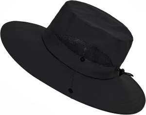 Summer Bucket Sun Hats Boonie Fishing-Hat for Women and Men Wide-Brim Quick-Dry Outdoor UV-Protection Cap Hat