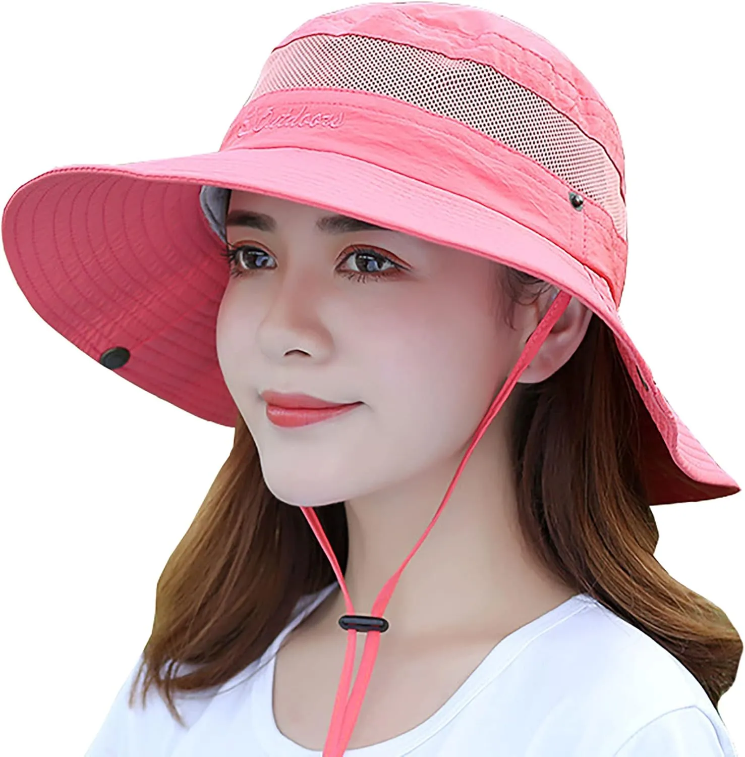 Summer Bucket Sun Hats Boonie Fishing-Hat for Women and Men Wide-Brim Quick-Dry Outdoor UV-Protection Cap Hat