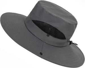 Summer Bucket Sun Hats Boonie Fishing-Hat for Women and Men Wide-Brim Quick-Dry Outdoor UV-Protection Cap Hat