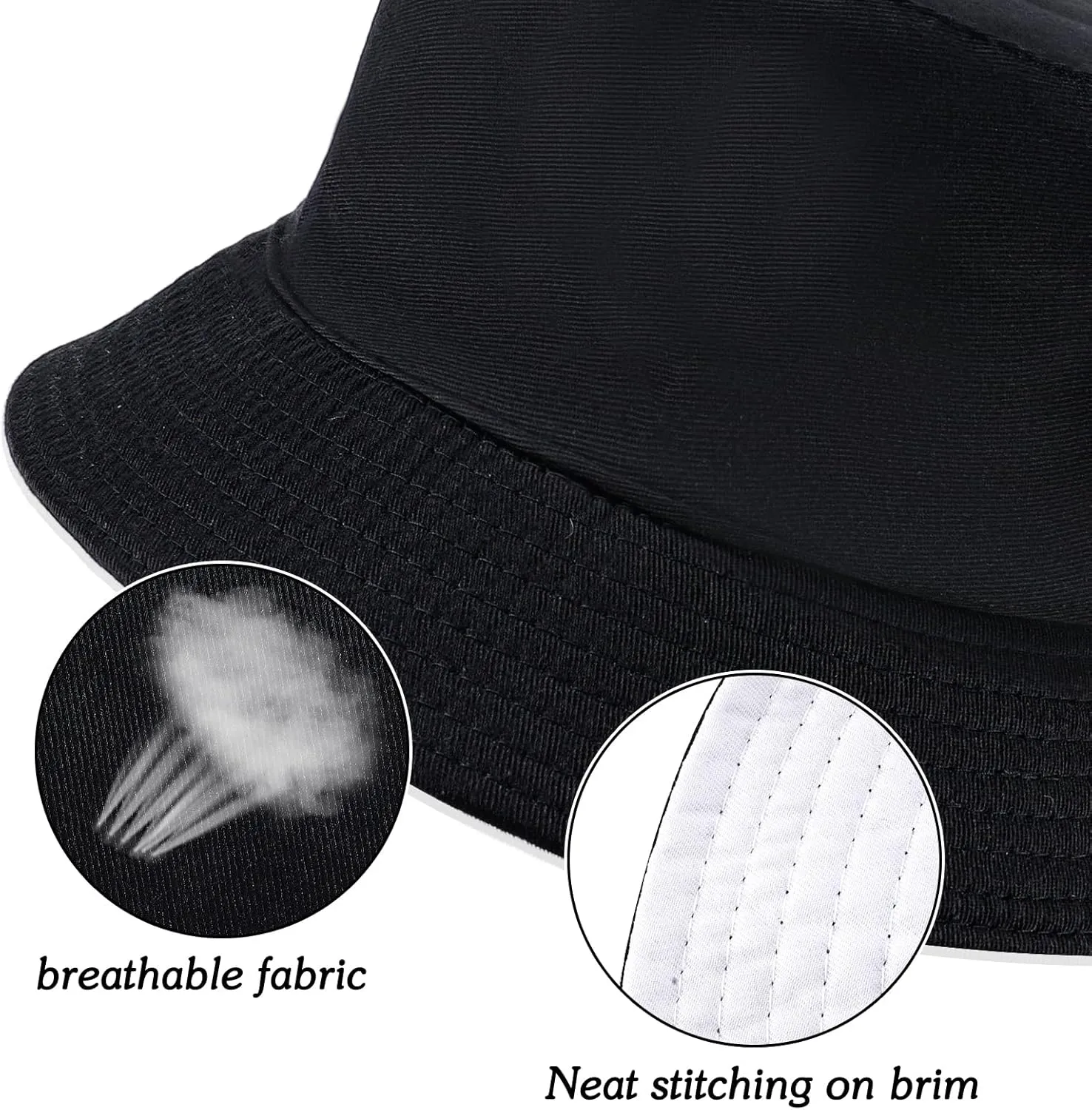 Sun Hat for Women Bucket Hat Cotton Reversible Summer Travel Beach Fishing Cap