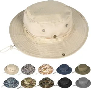 Sun Hats for Men Women Boonie Hat UPF 50  Bucket Hat Wide Brim UV Protection Fishing Hiking Safari Outdoor Hats