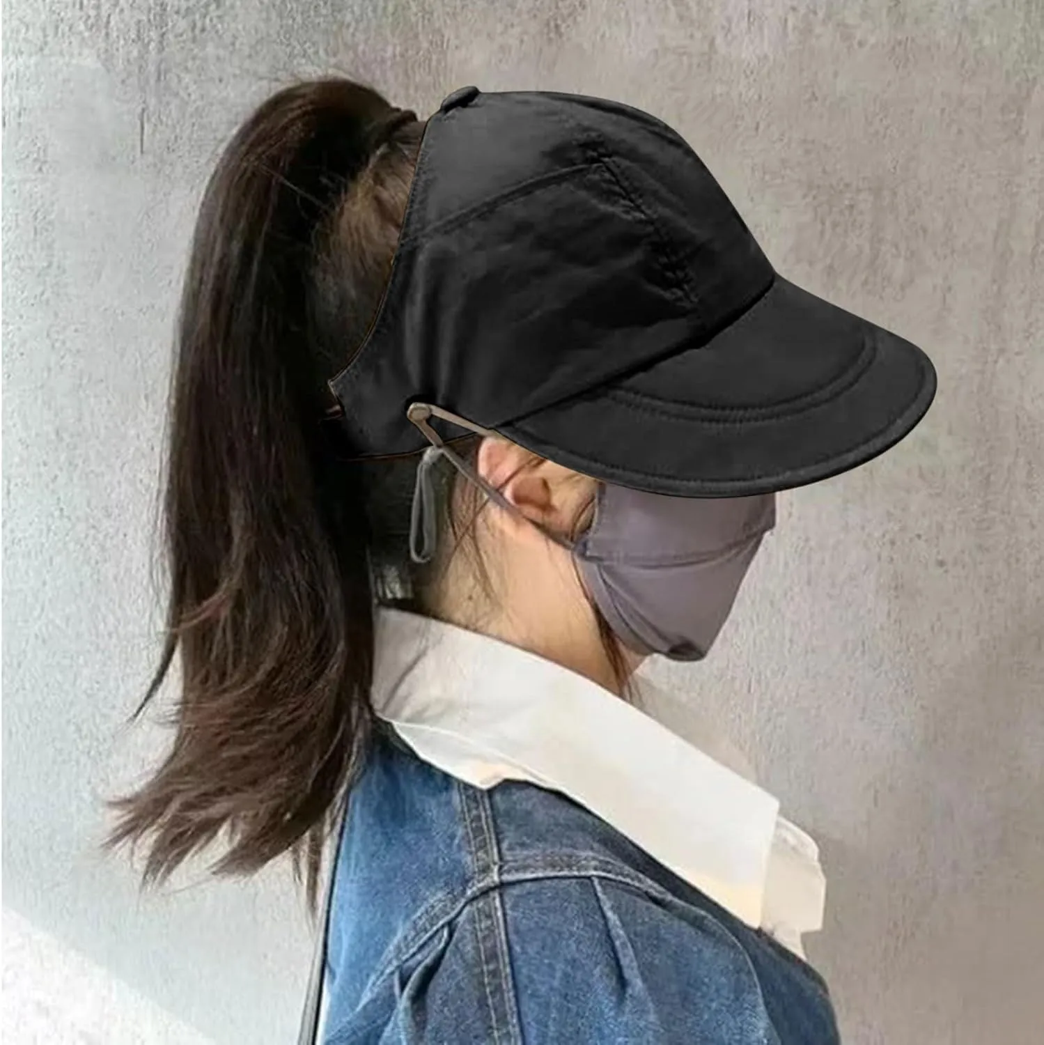Sun Hats for Women Uv Protection, Outdoor Hollow Top Sun Hat with Ponytail Hole Wide Brim Beach Packable Summer Hat