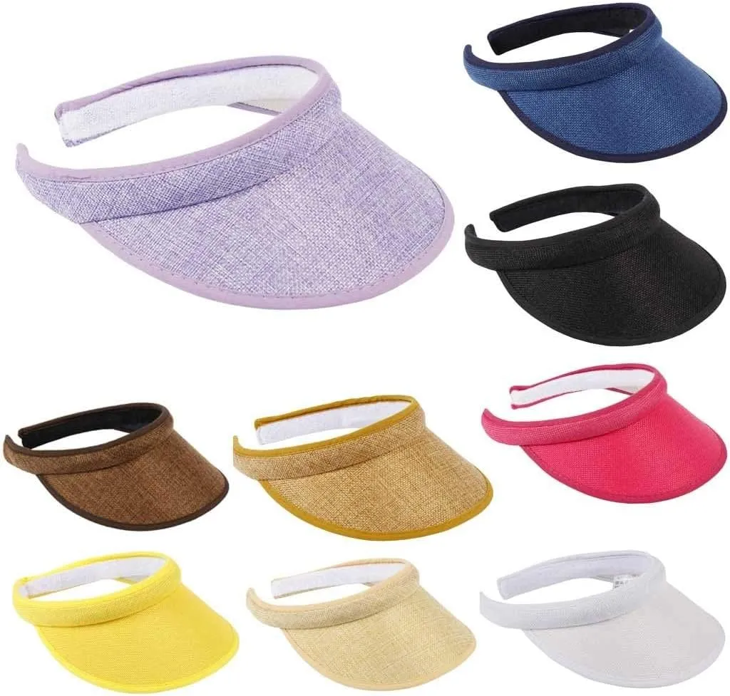 Sun Visor Hat Stretch Headband Visor Sport Wear Athletic Visor Elastic Visor Cap Sun Cap Outdoor Travel Beach