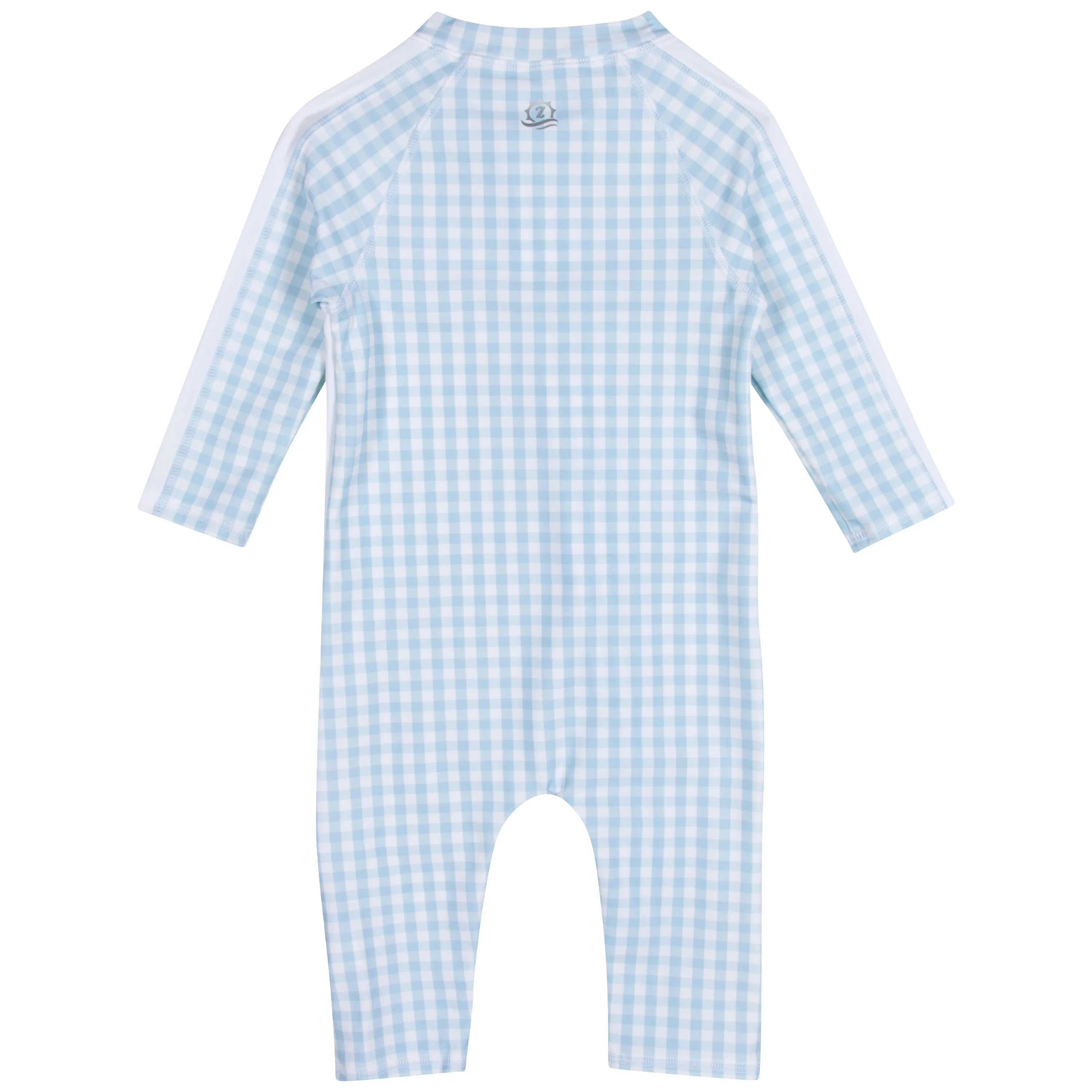 Sunsuit - Long Sleeve Romper Swimsuit | "Blue Gingham"